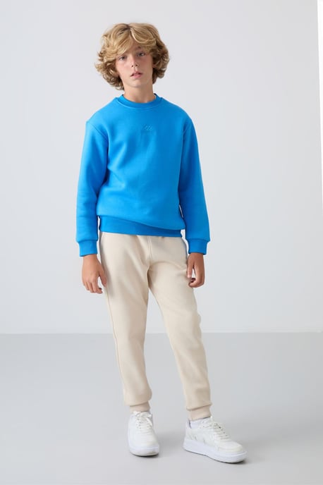 Sudadera juvenil de cuello redondo con bordado - Image 2