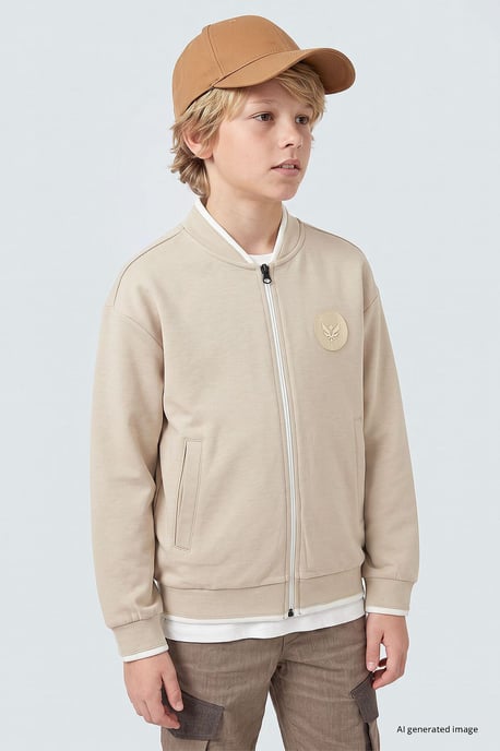 Sudadera juvenil con cuello redondo y cremallera - Image 4