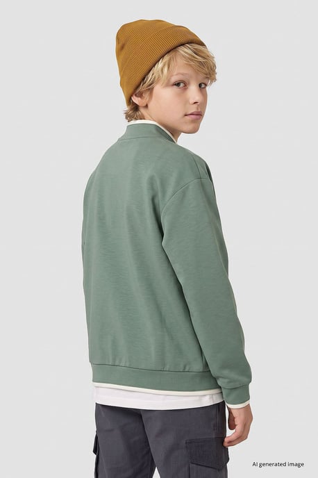 Sudadera juvenil con cremallera y cuello redondo - Image 5