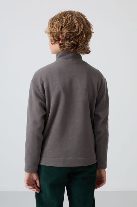 Sudadera juvenil con media cremallera y bordado - Image 5