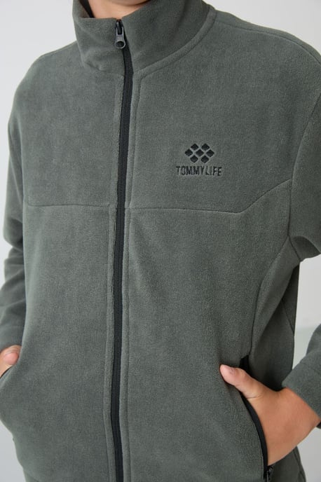 Sudadera juvenil con cuello de cremallera - Image 3