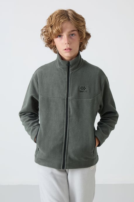 Tommy Life sudadera juvenil de felpa con cuello de cremallera - Image 3