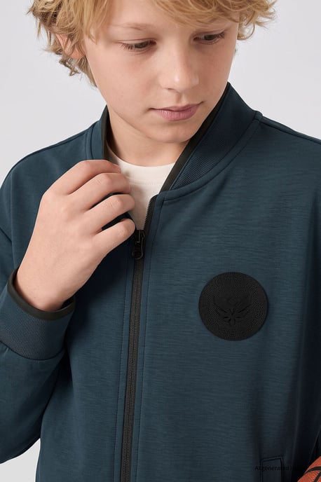 Sudadera juvenil con cremallera y cuello redondo - Image 3