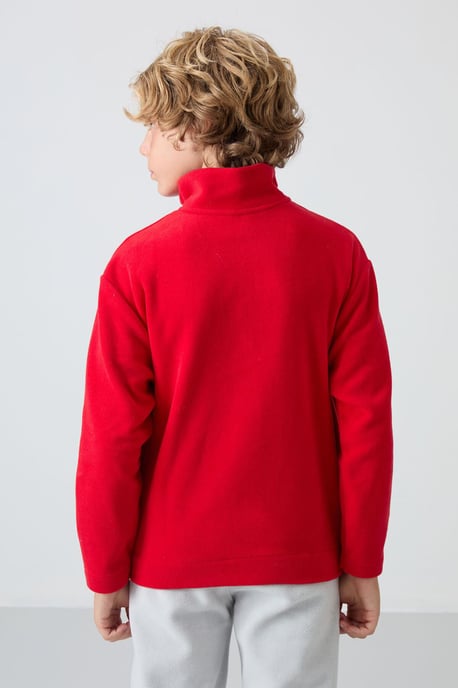 Sudadera juvenil con media cremallera y bordado - Image 5