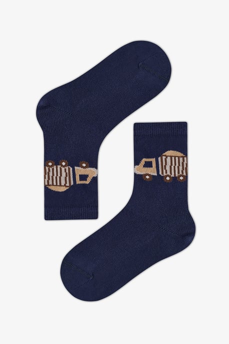 Penti Calcetines de doble caña para niño con estampado de tractores y coches - Image 4