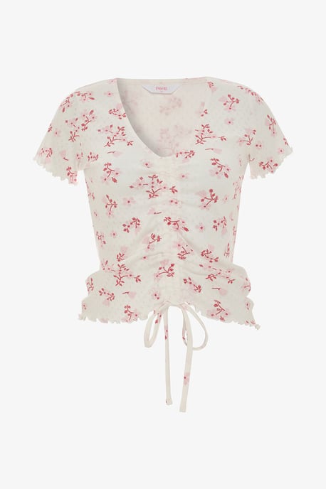 Blossom Pointel camiseta de pijama floral de manga corta - Image 6