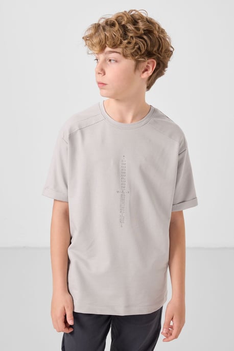 Camiseta juvenil oversize de cuello redondo - Image 3