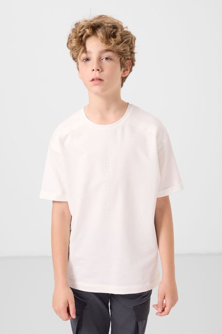 Camiseta juvenil oversize de cuello redondo - Image 3