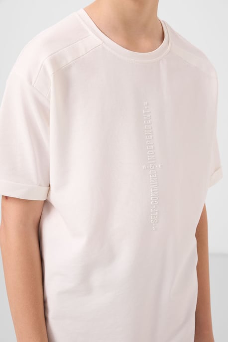 Camiseta juvenil oversize de cuello redondo - Image 4