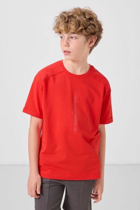 Camiseta juvenil oversize de cuello redondo - Image 3