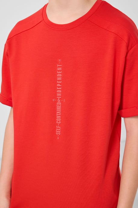 Camiseta juvenil oversize de cuello redondo - Image 4