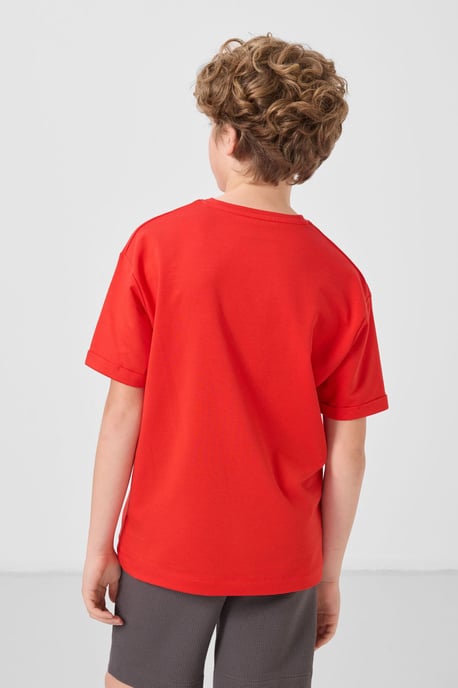 Camiseta juvenil oversize de cuello redondo - Image 5