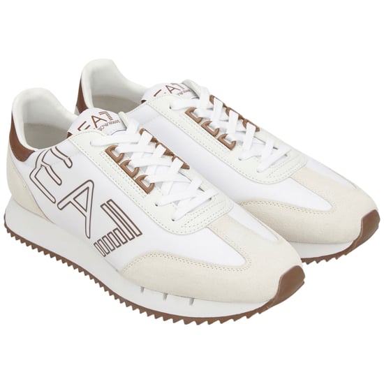 EA7 Emporio Armani Zapatillas de hombre con logo estampado, cómodas, estilo clásico, con cordones - Image 3
