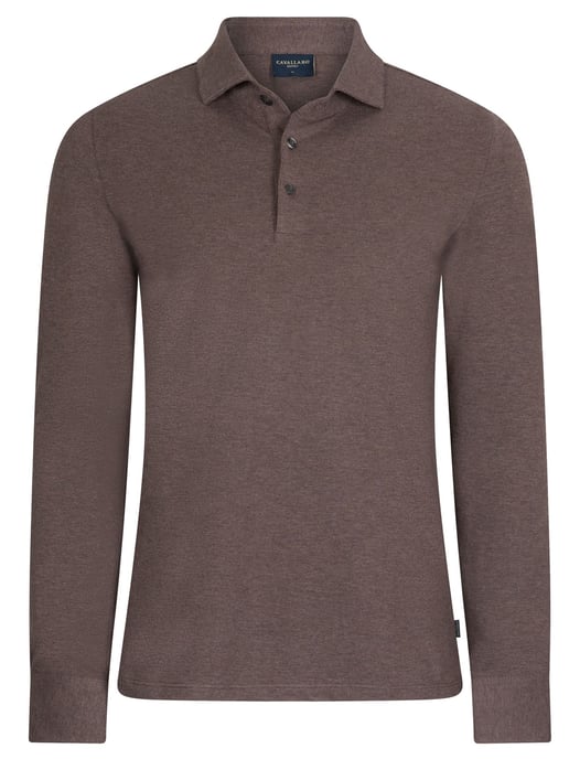 Cavallaro Polo Marrón Algodón Jaspeado - Image 1