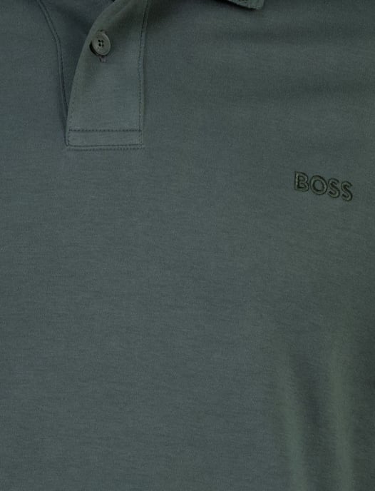 BOSS Orange polo de algodón verde - Image 4