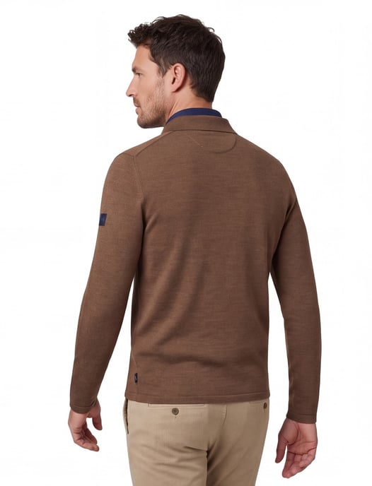 Cavallaro polo marrón lana merina - Image 2