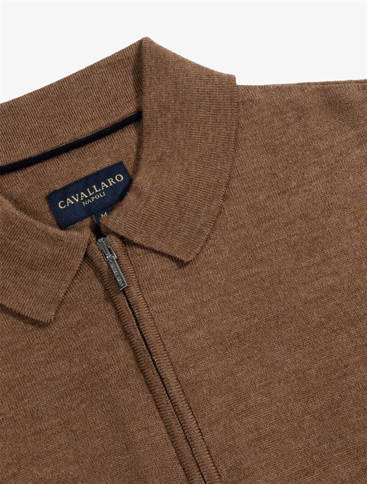 Cavallaro polo marrón lana merina - Image 3