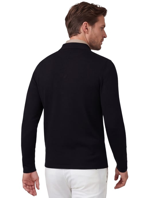 Cavallaro Napoli polo negro de lana merina con cremallera - Image 2