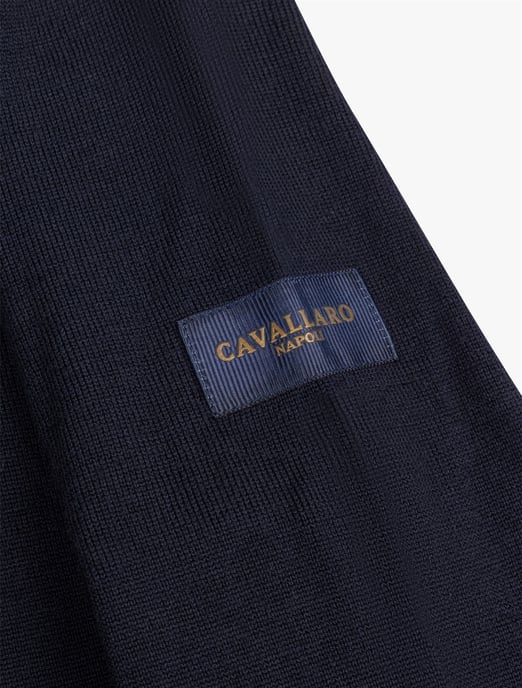 Cavallaro Napoli polo de lana merina azul marino - Image 4