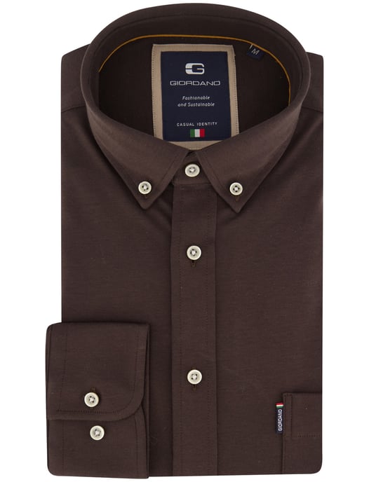 Camisa de jersey marrón Giordano - Image 2