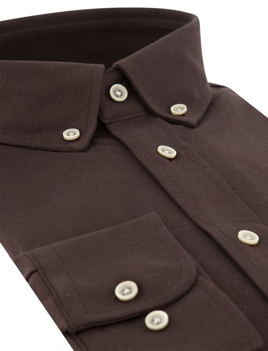 Camisa de jersey marrón Giordano - Image 3