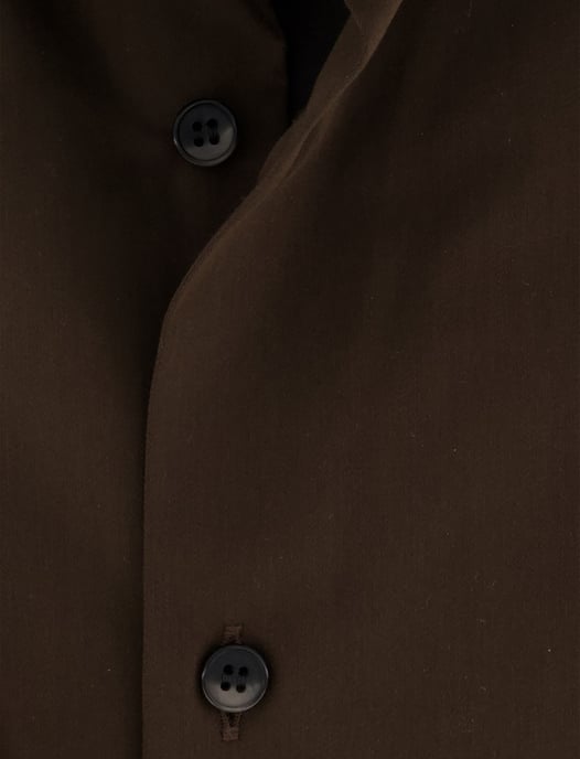 OLYMP Camisa marrón con cuello semi-wide spread - Image 4