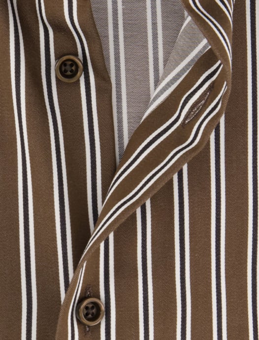 Camisa marrón OLYMP sin plancha - Image 4