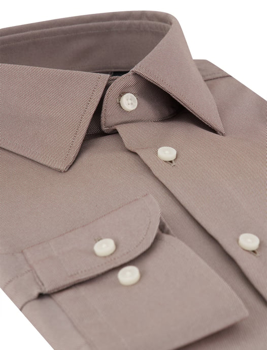 Camisa marrón elástica BOSS Black - Image 3