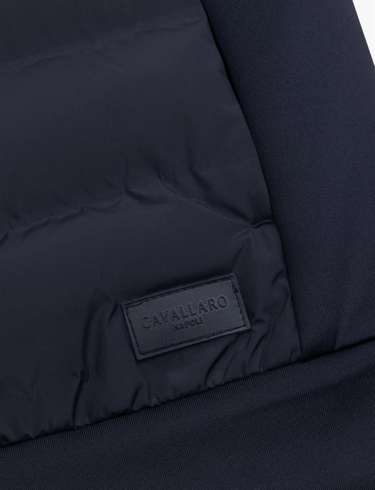 Cavallaro Napoli Chaleco acolchado de poliéster azul oscuro - Image 3