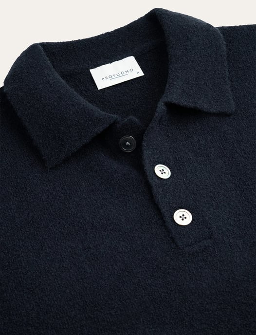Profuomo polo de lana azul marino - Image 3