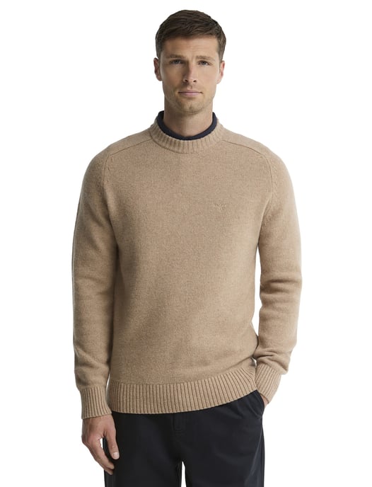 Barbour jersey camel de lana de cordero - Image 1
