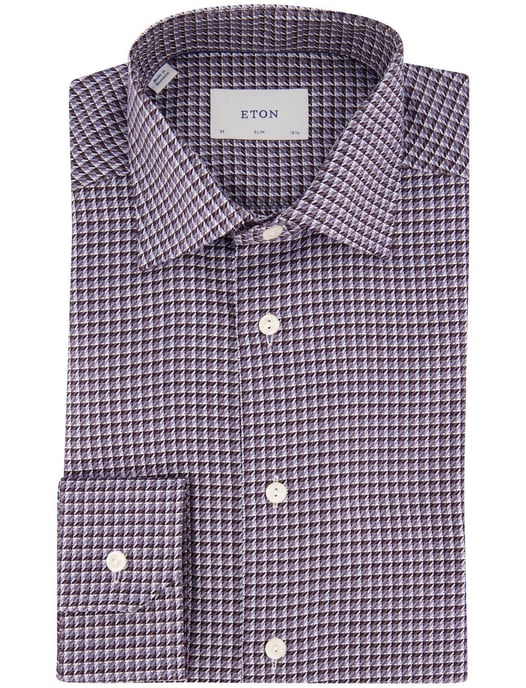 Eton Slim Fit camisa azul resistente a las arrugas - Image 2
