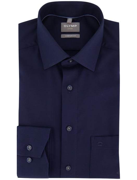 OLYMP Camisa azul oscuro sin plancha - Image 2