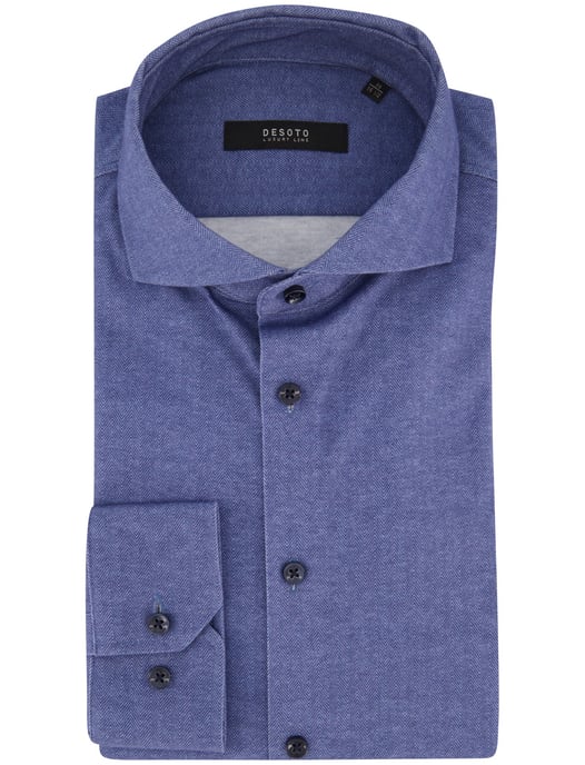 Camisa azul de jersey con espiga Desoto - Image 2