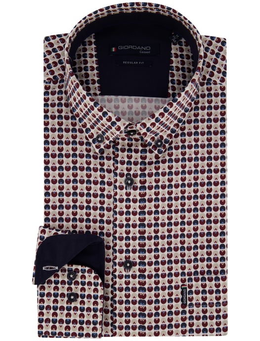 Giordano Camisa estampada burdeos - Image 2