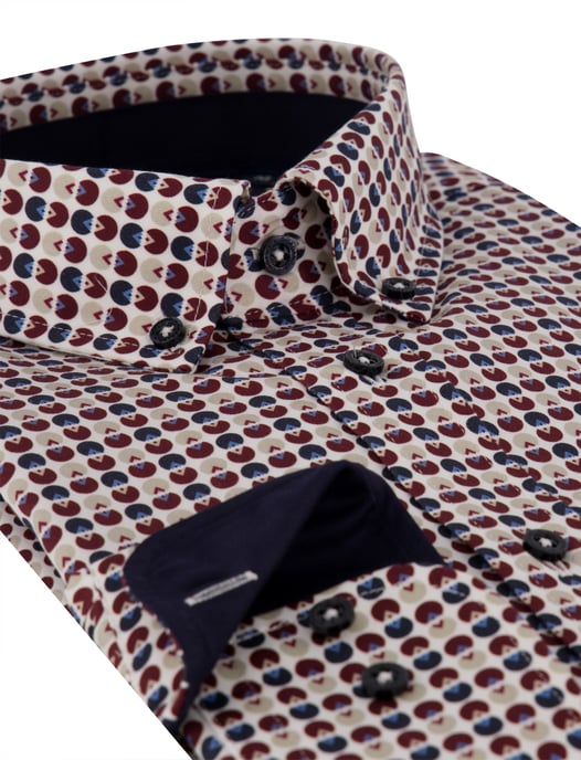 Giordano Camisa estampada burdeos - Image 3