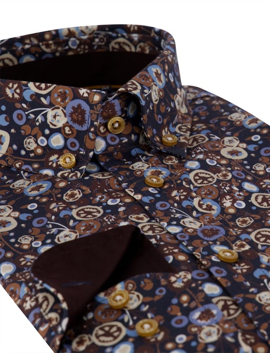 Camisa informal Giordano azul marino - Image 3