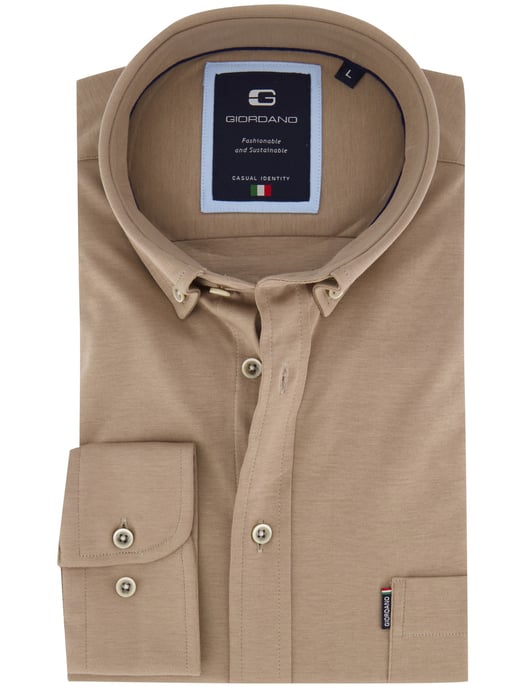 Camisa de jersey camel Giordano - Image 1