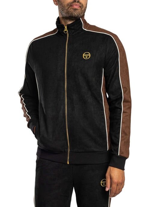 Sergio Tacchini Chaqueta Deportiva De Ante Contrasto, Negro - Image 2