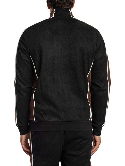 Sergio Tacchini Chaqueta Deportiva De Ante Contrasto, Negro - Image 3