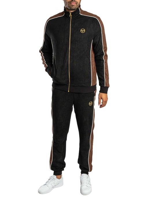 Sergio Tacchini Chaqueta Deportiva De Ante Contrasto, Negro - Image 6