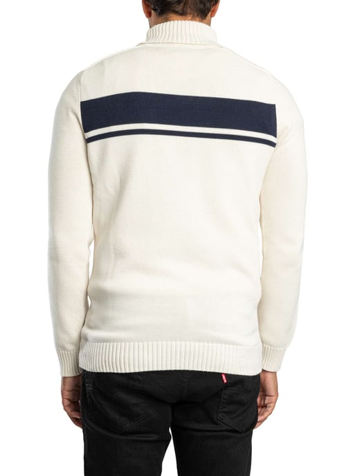 Sergio Tacchini Jersey De Cuello Alto De Damarindo, Blanco - Image 3