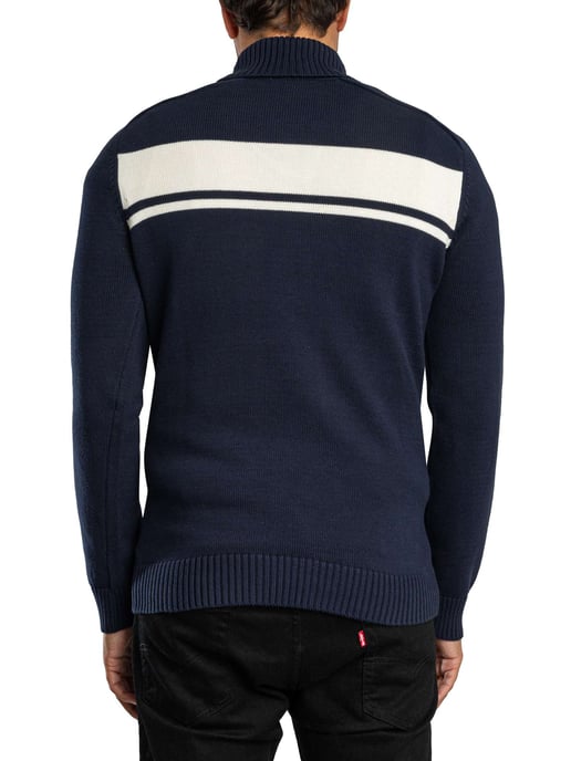 Sergio Tacchini Jersey De Cuello Alto De Damarindo, Azul - Image 3