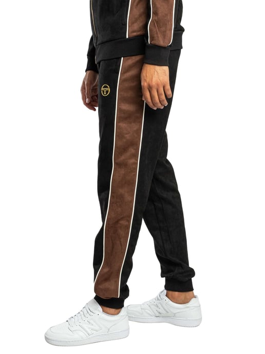 Sergio Tacchini Pantalones Deportivos De Ante Con Contraste, Negro - Image 2