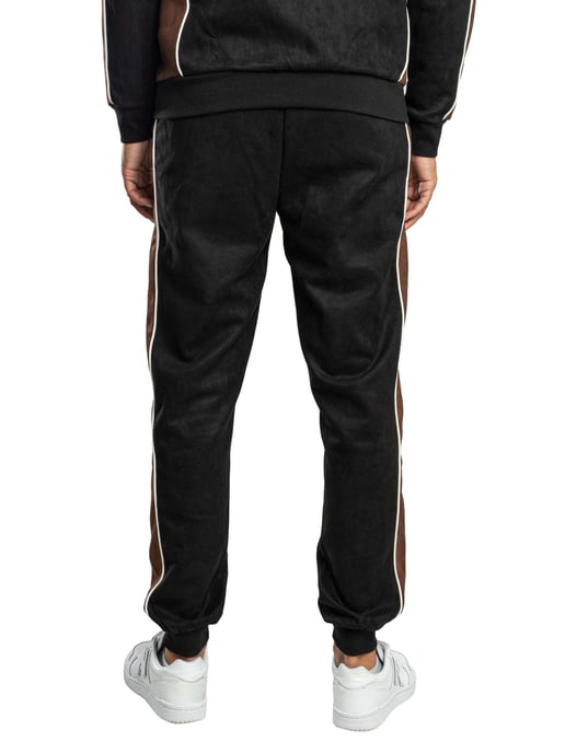 Sergio Tacchini Pantalones Deportivos De Ante Con Contraste, Negro - Image 3