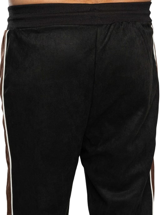 Sergio Tacchini Pantalones Deportivos De Ante Con Contraste, Negro - Image 4