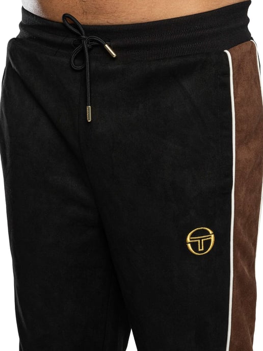 Sergio Tacchini Pantalones Deportivos De Ante Con Contraste, Negro - Image 5