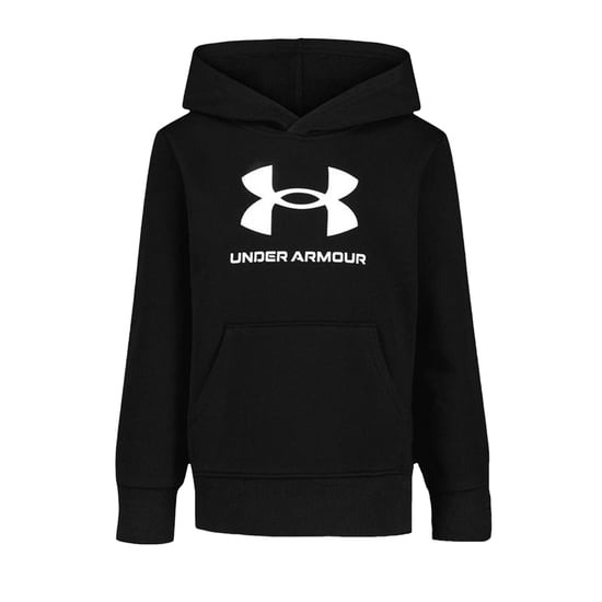 Under Armour Conjunto de sudadera con capucha y joggers para niño con logotipo grande (Negro/Blanco) - Image 3