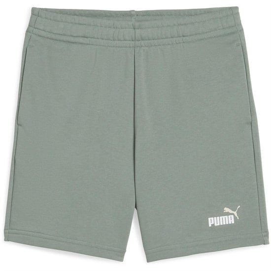 Puma Pantalones cortos de felpa regulares para niño con logotipo (Verde) - Image 1