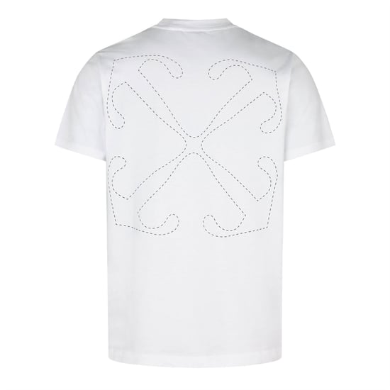Off-White Off Stitch Arrow Slm para hombre en blanco - Image 2